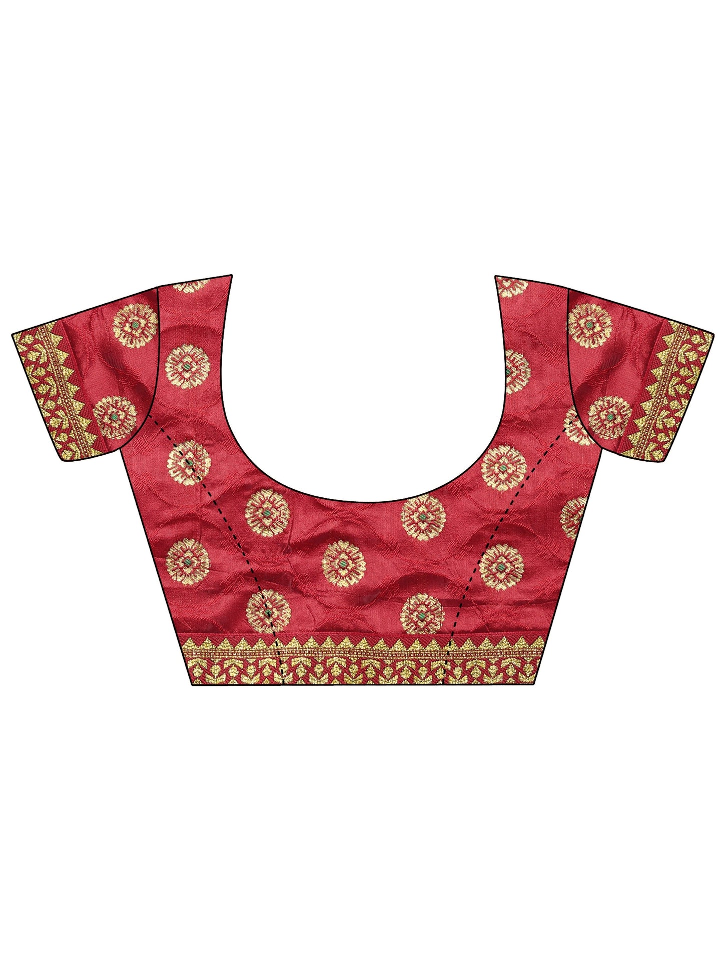 Maroon Bandhani Printed Georgette Saree With Unstitched Blouse Piece