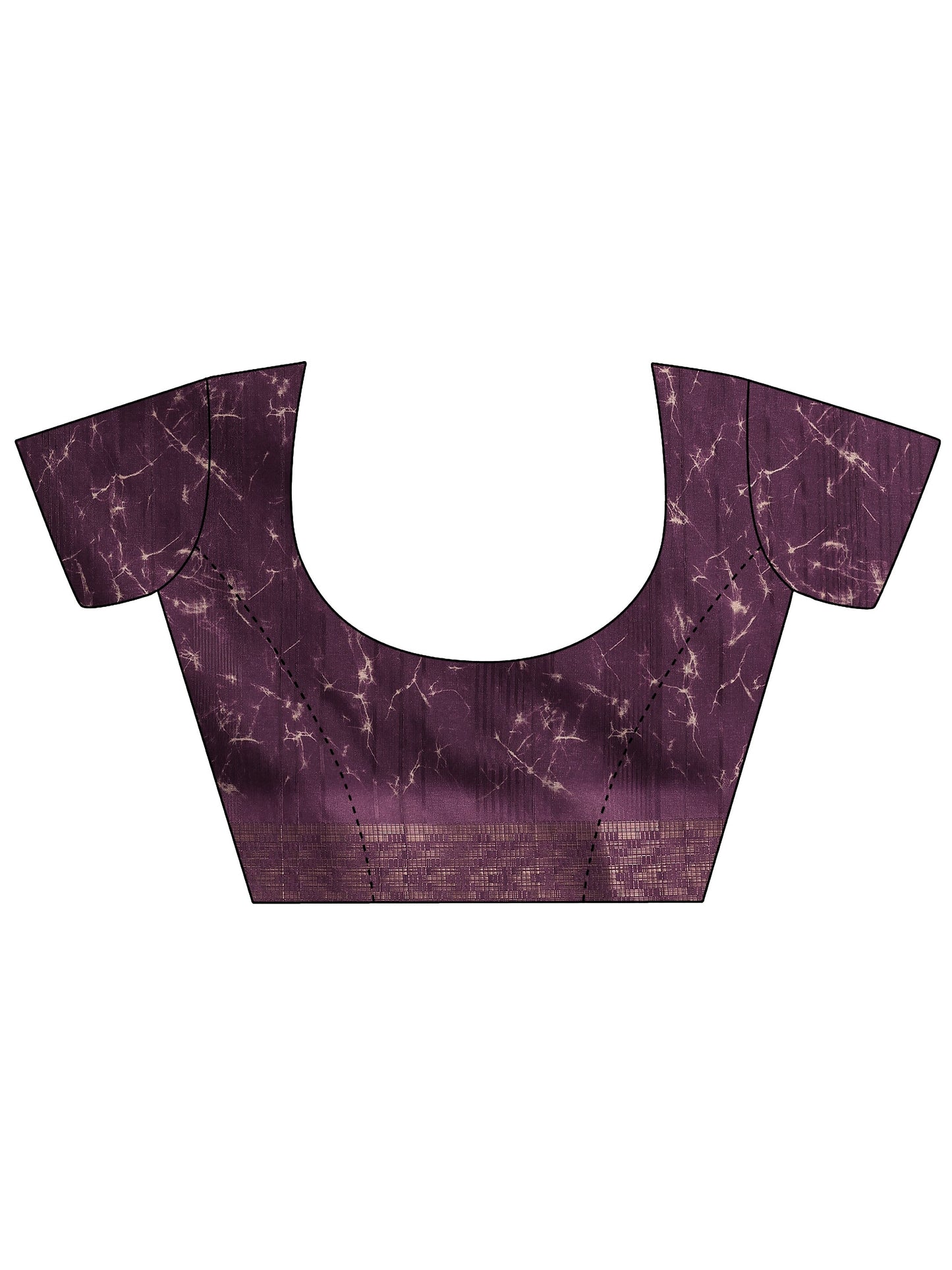 Purple Printed Silk Blend Sarees With Unstitched Blouse Piece