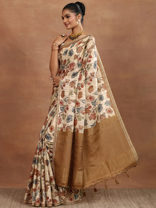 Navy Blue Embellished Organza Sarees With Unstitched Blouse Piece