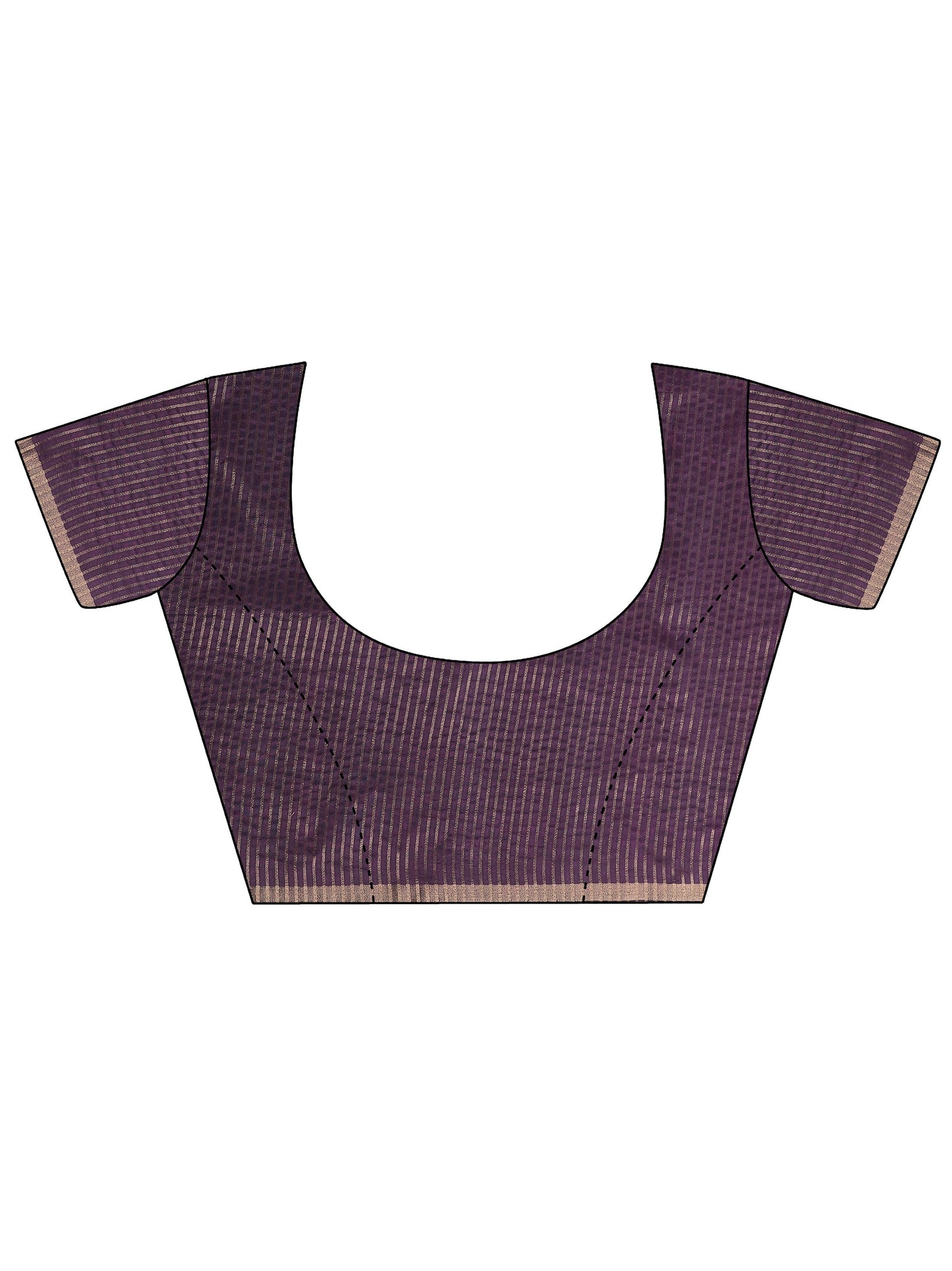 Purple Printed Silk Blend Sarees With Unstitched Blouse Piece