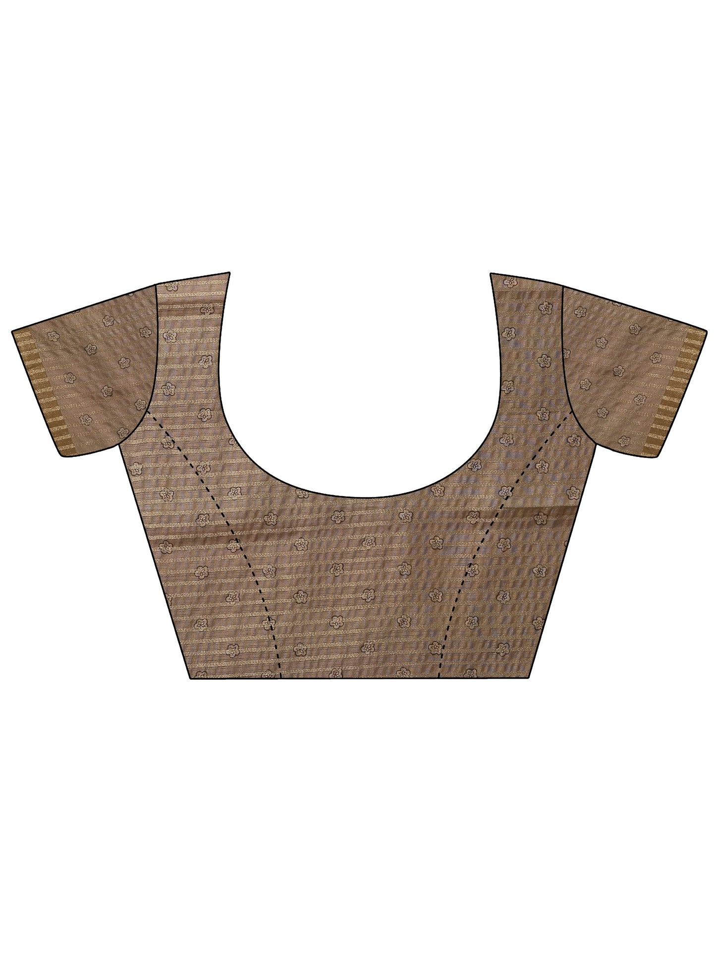 Purple Printed Silk Blend Saree With Unstitched Blouse Piece