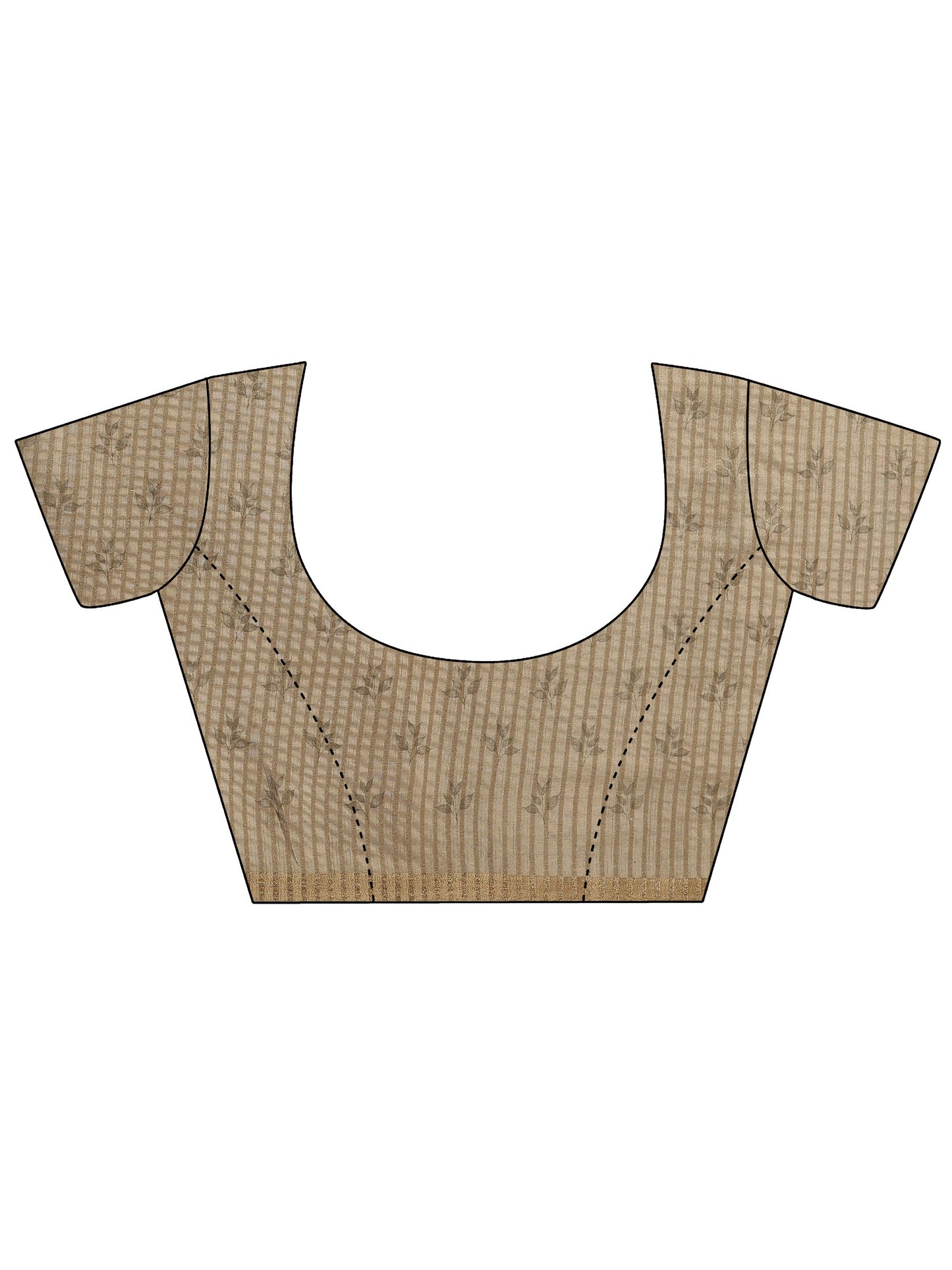 Mustard Printed Silk Blend Saree With Unstitched Blouse Piece