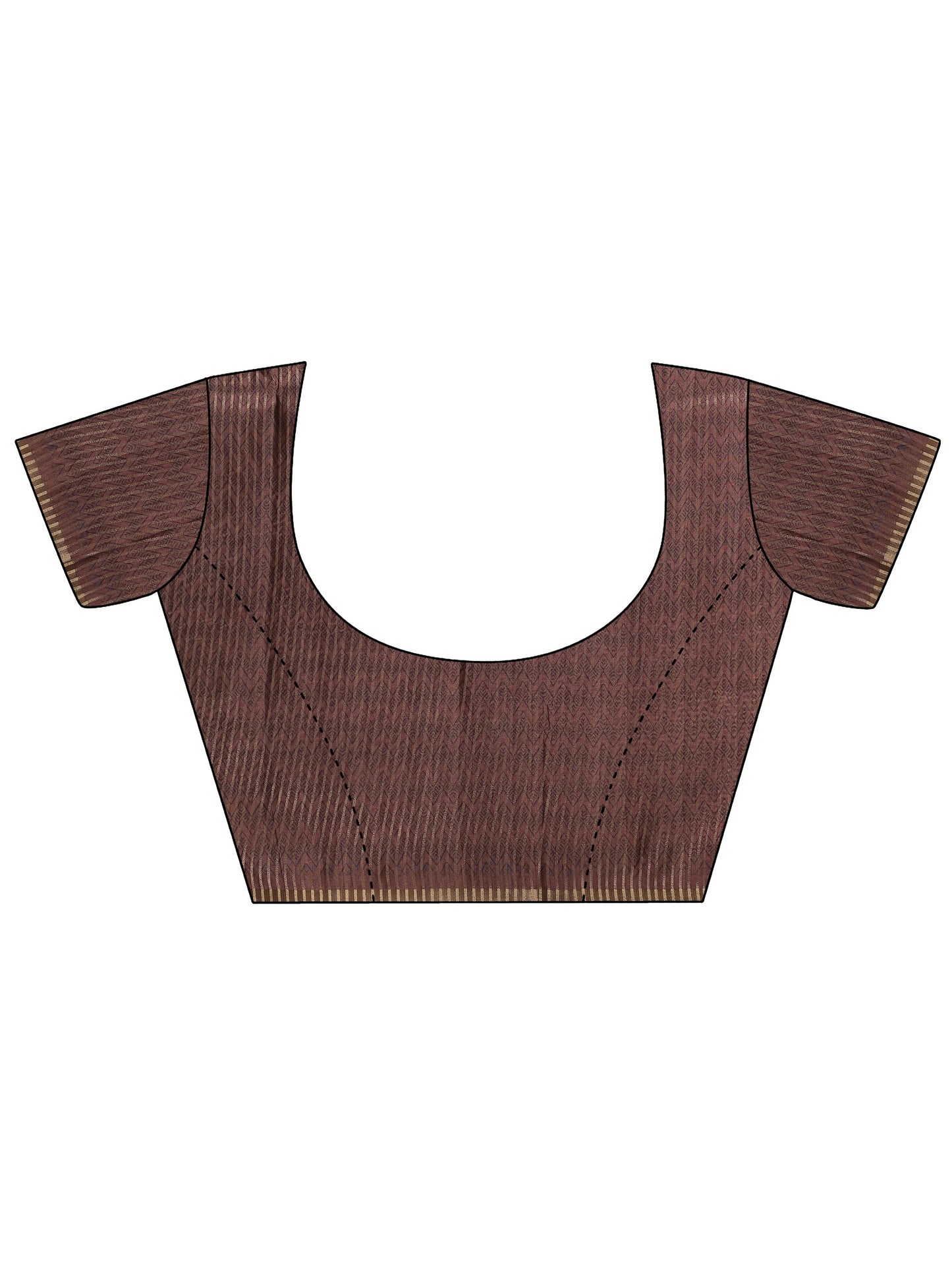 Beige Printed Silk Blend Sarees With Unstitched Blouse Piece