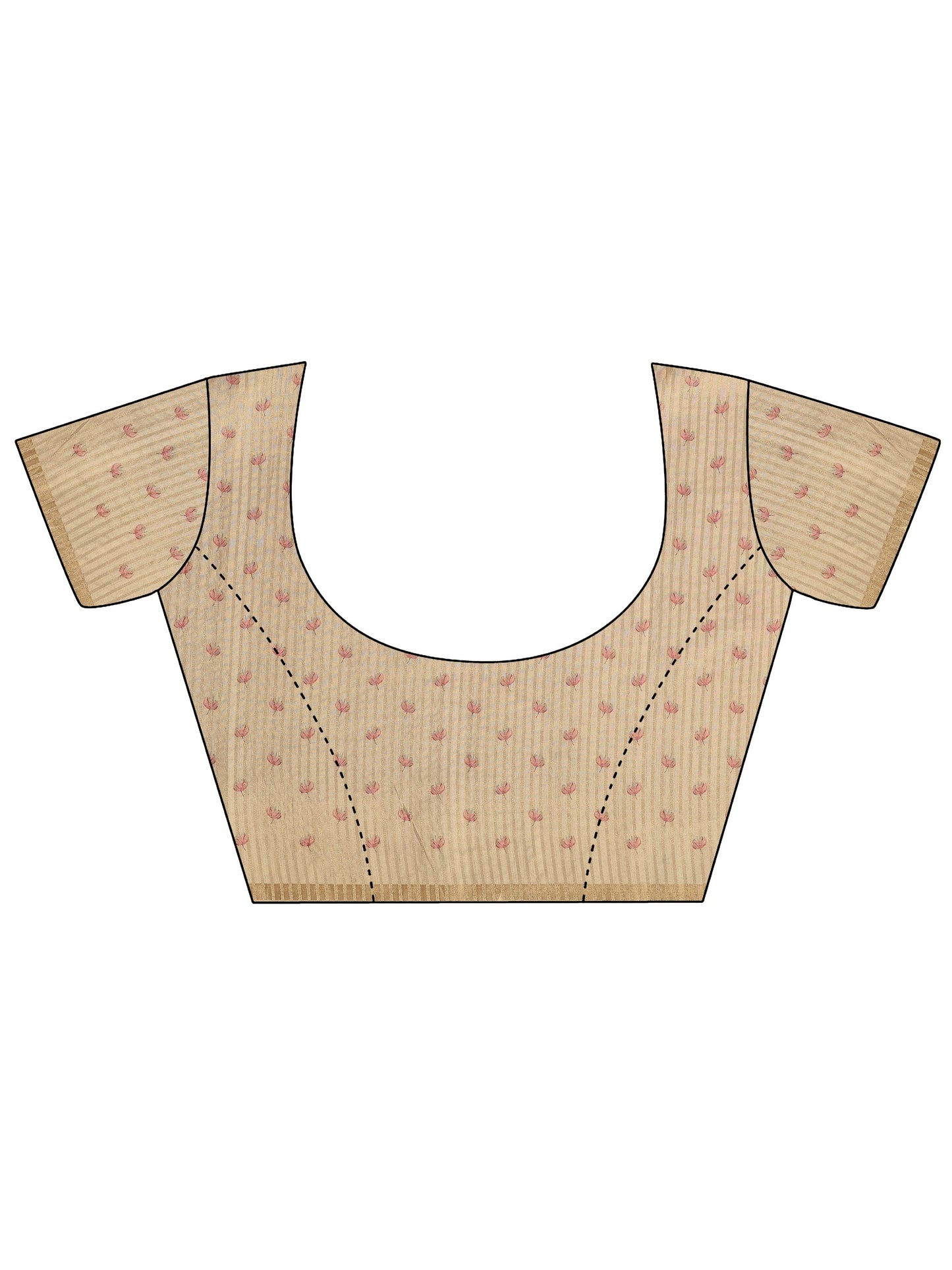 Pink Printed Silk Blend Sarees With Unstitched Blouse Piece