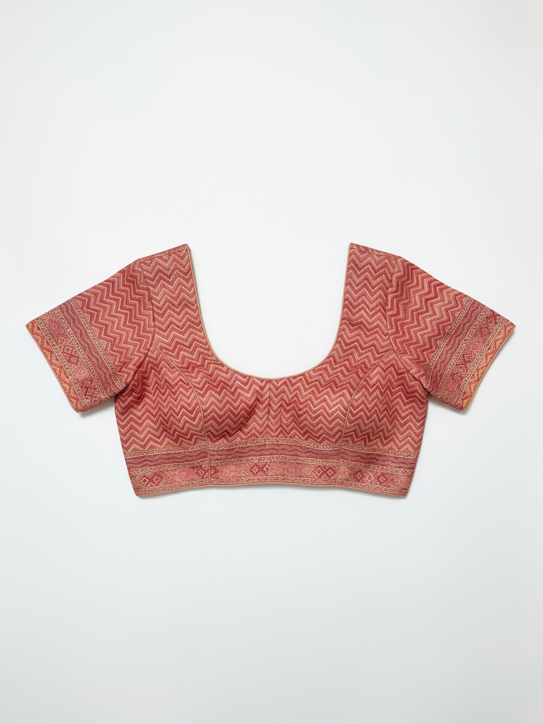 Coral Printed Pure Georgette Saree With Unstitched Blouse Piece