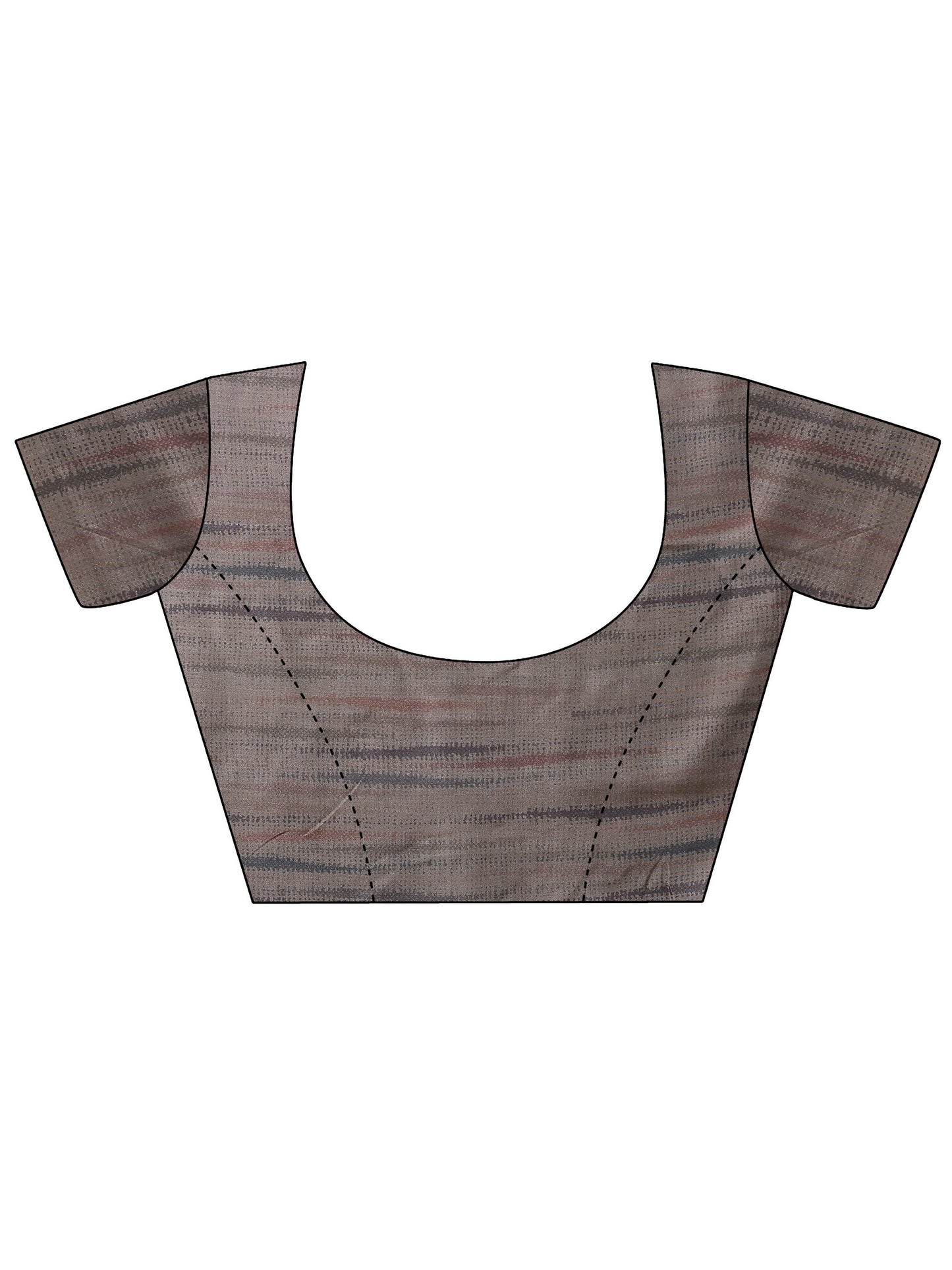 Multi Printed Silk Blend Saree With Unstitched Blouse Piece