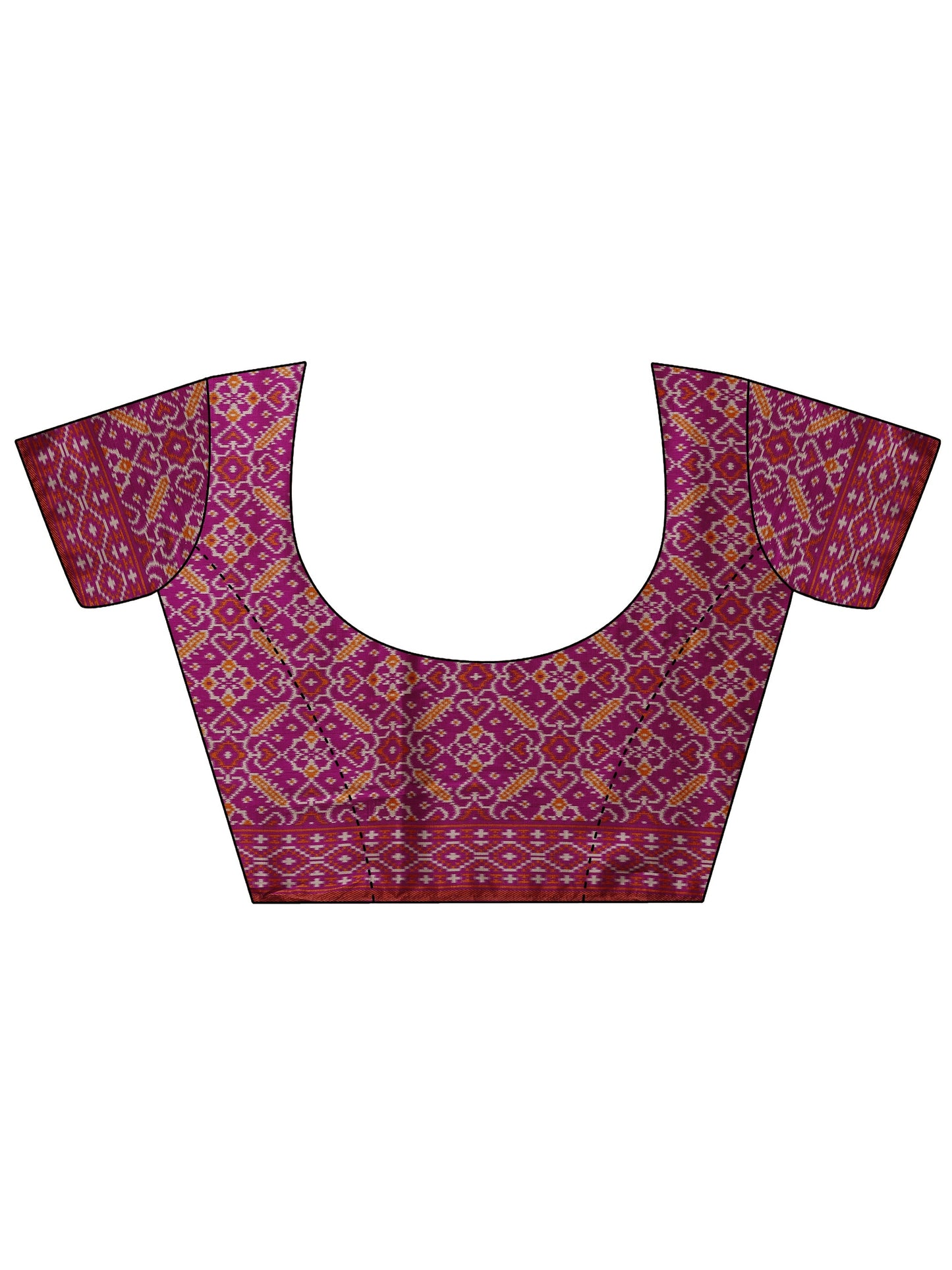 Purple Leheriya Printed Silk Blend Saree With Unstitched Blouse Piece