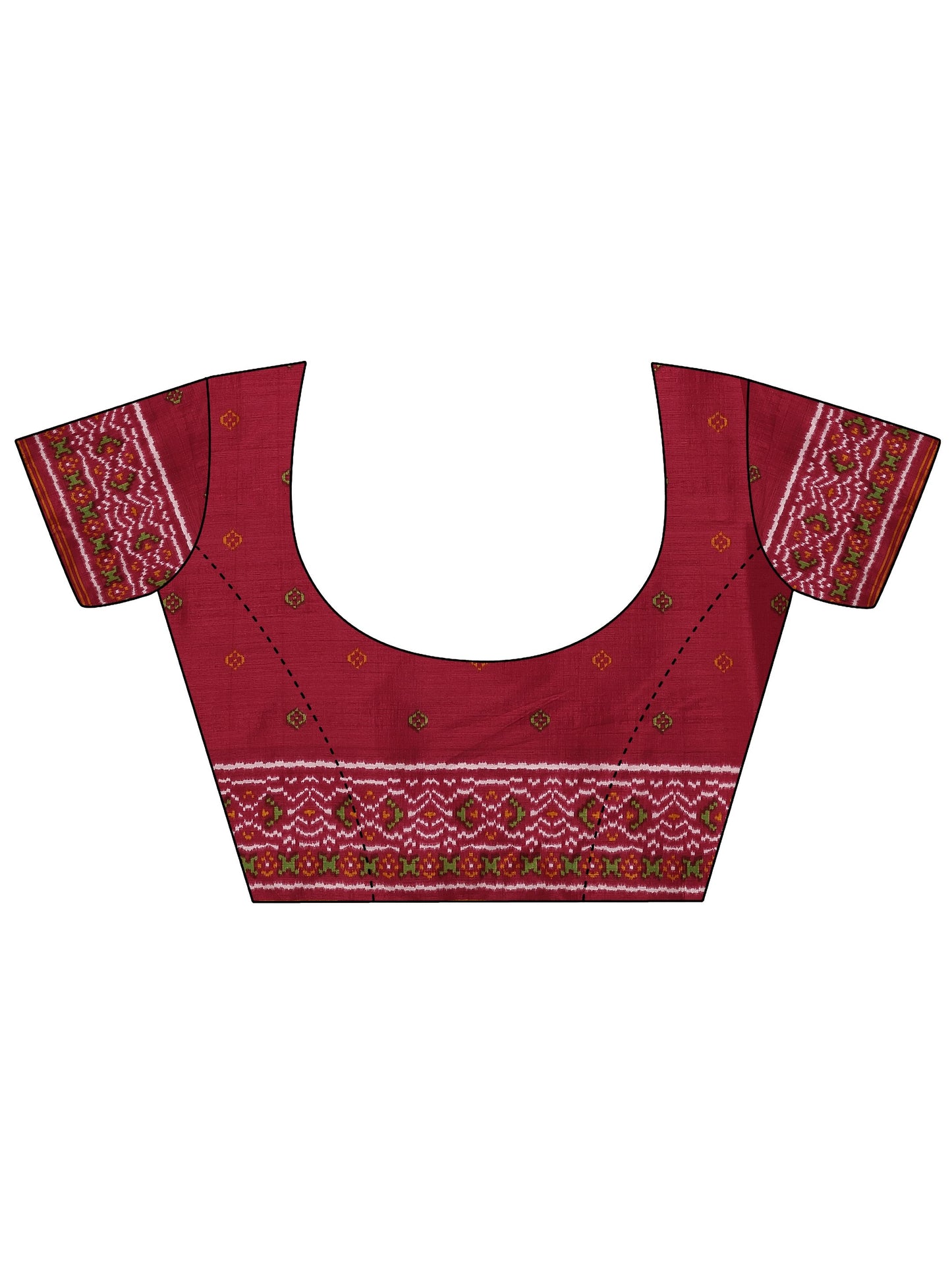 Mustard Printed Silk Blend Saree With Unstitched Blouse Piece