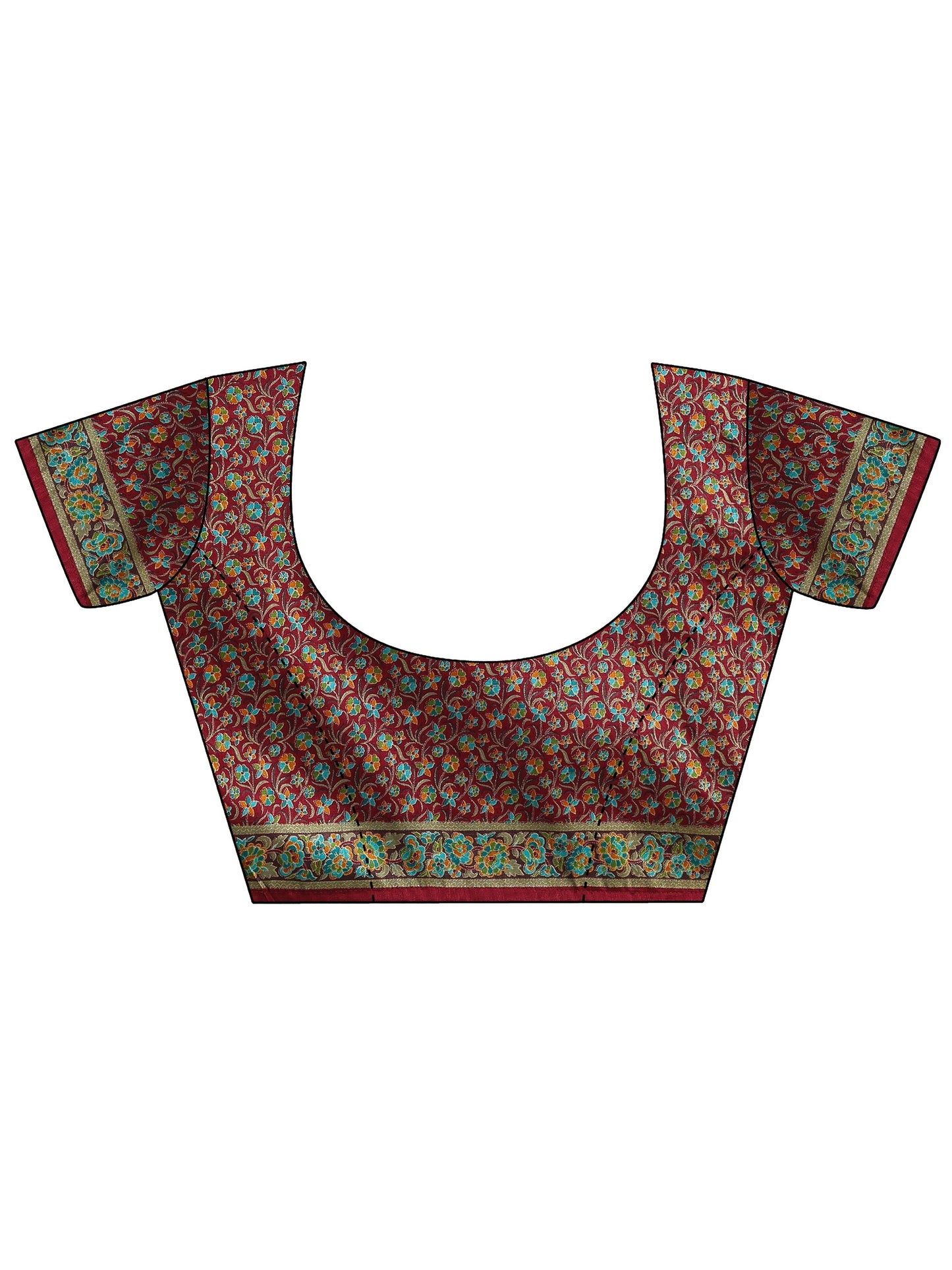 Pink Solid Silk Blend Saree With Unstitched Blouse Piece