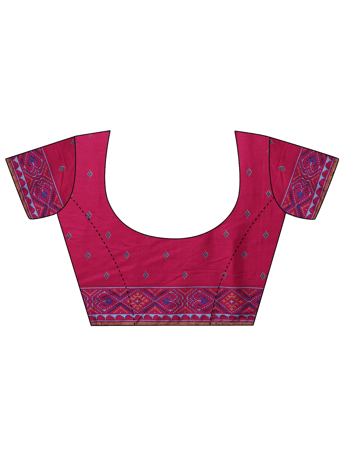 Blue Leheriya Printed Silk Blend Saree With Unstitched Blouse Piece