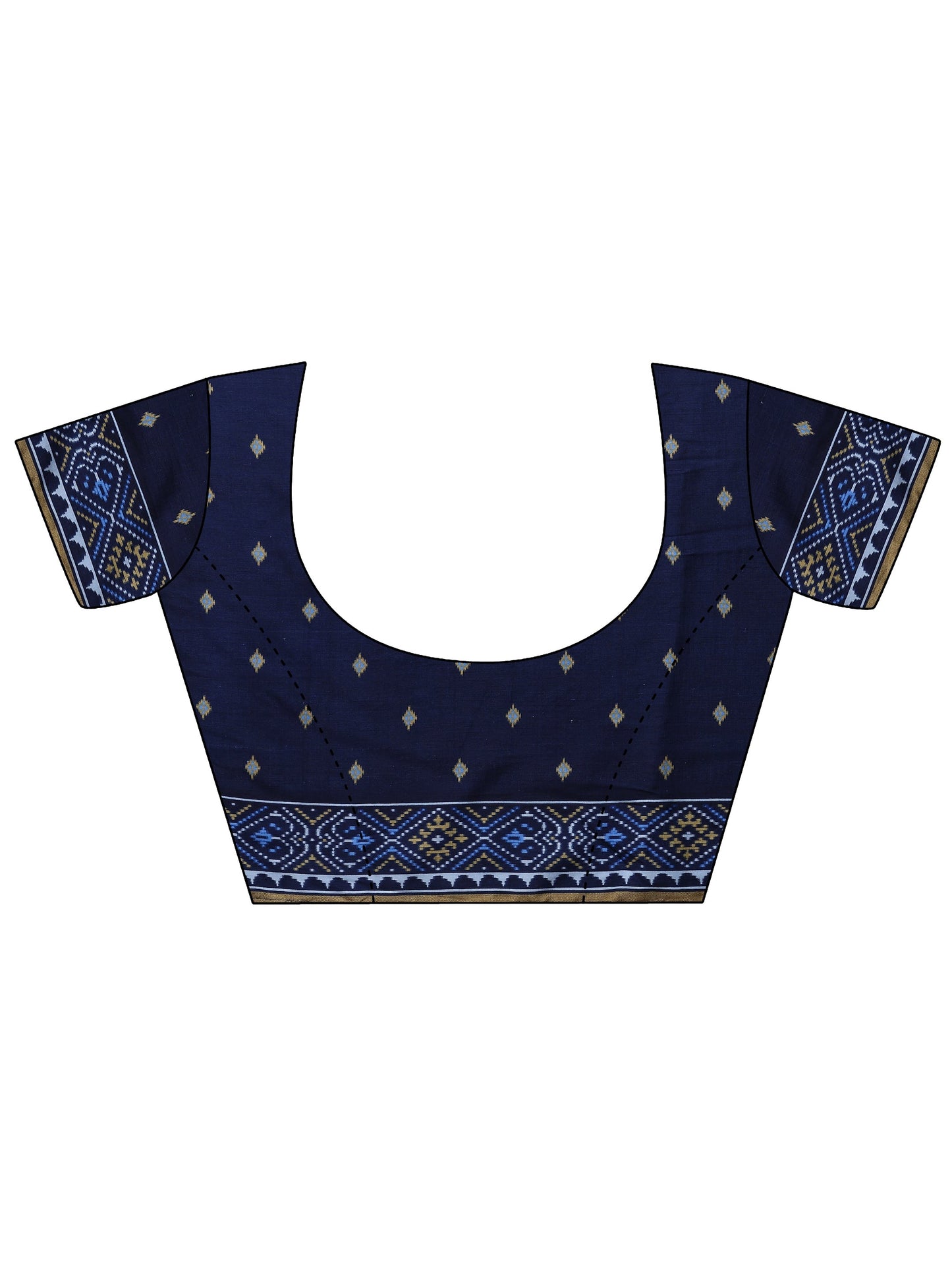 Blue Leheriya Printed Silk Blend Saree With Unstitched Blouse Piece