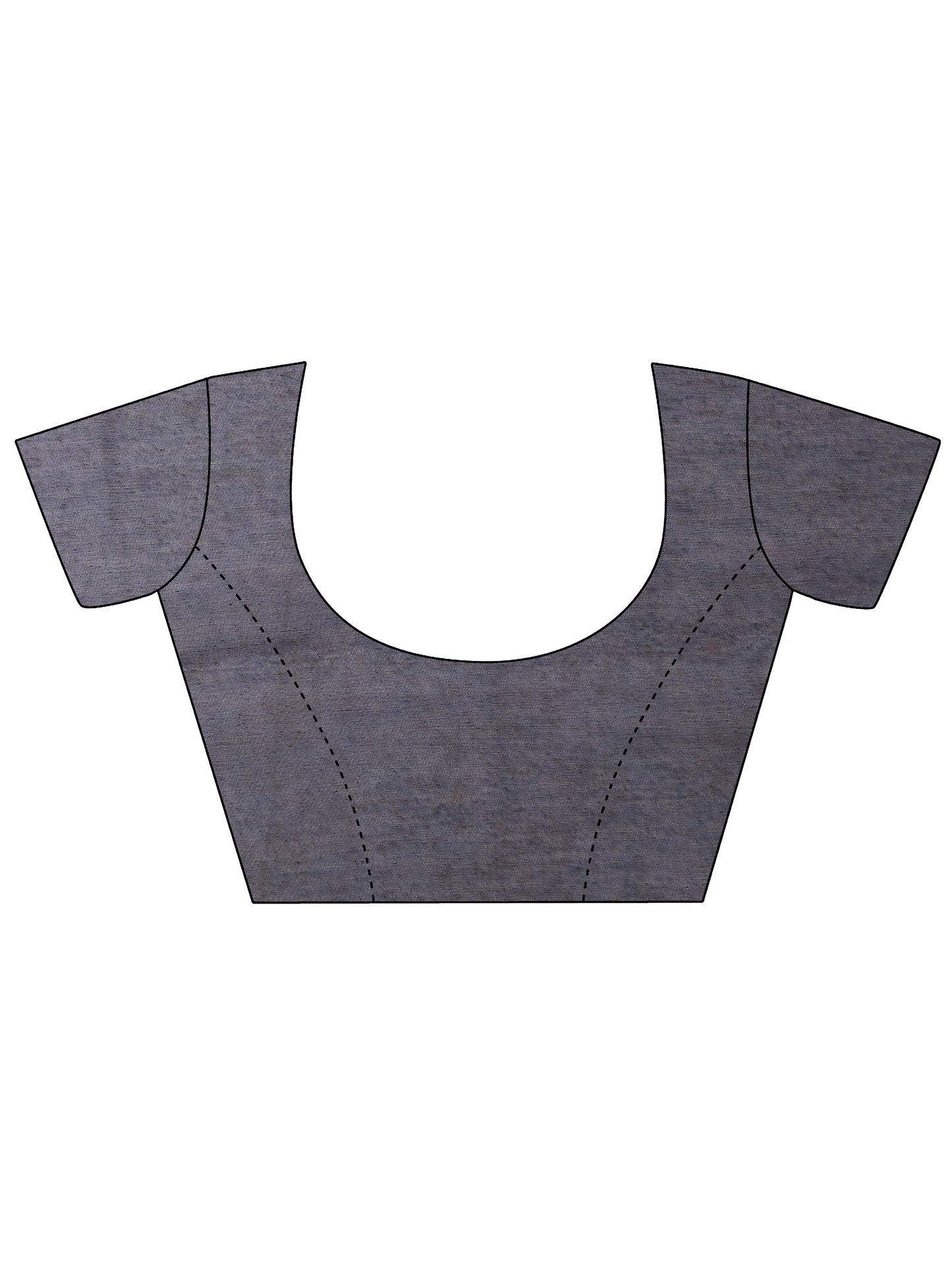 Blue Printed Silk Blend Saree With Unstitched Blouse Piece