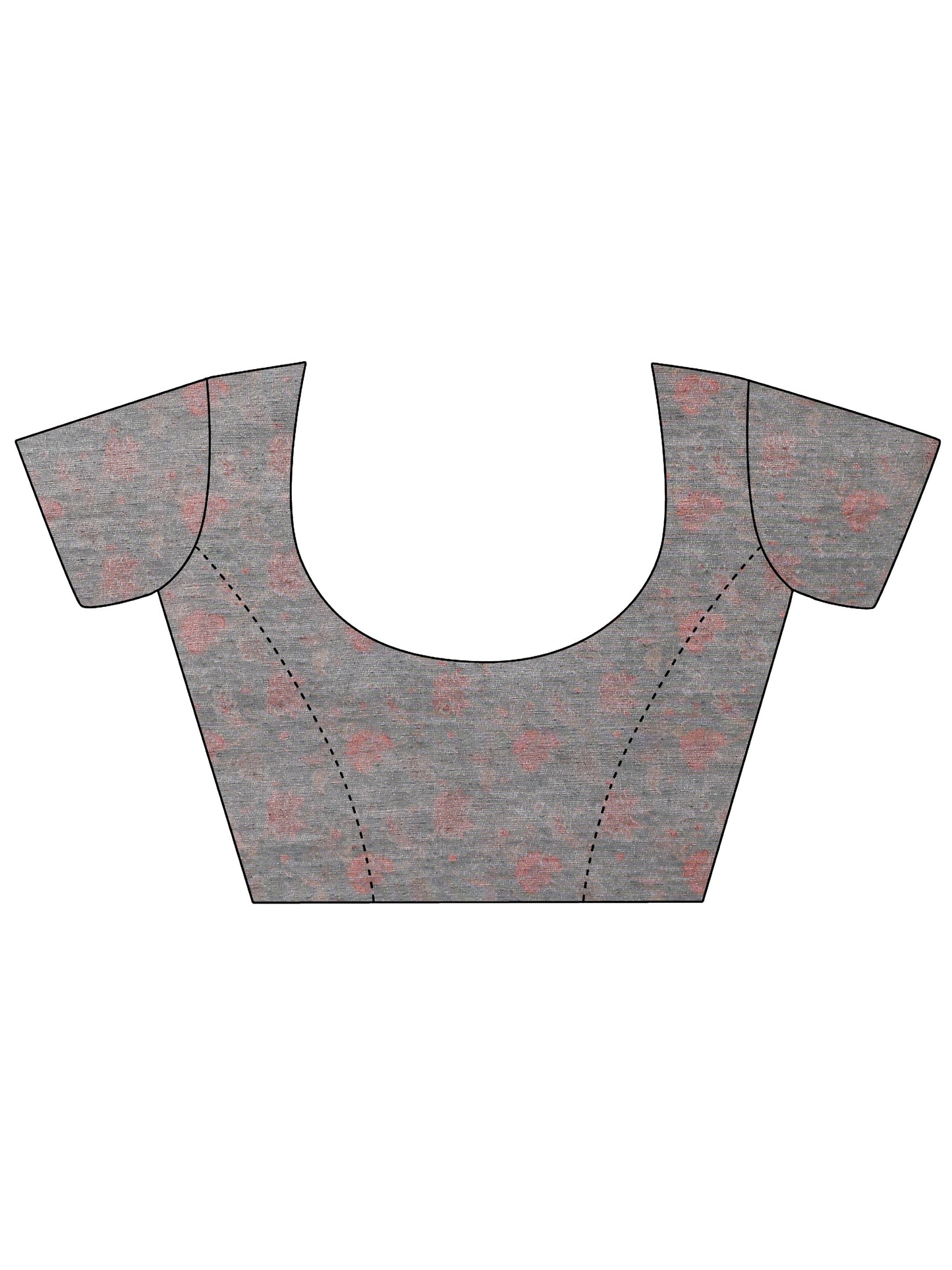 Green Printed Silk Blend Saree With Unstitched Blouse Piece