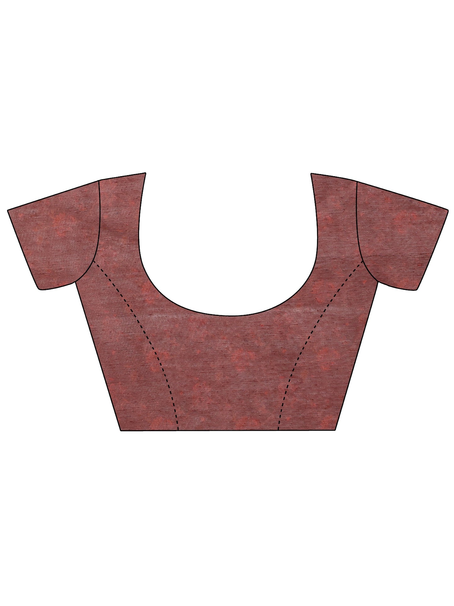 Beige Printed Silk Blend Saree With Unstitched Blouse Piece