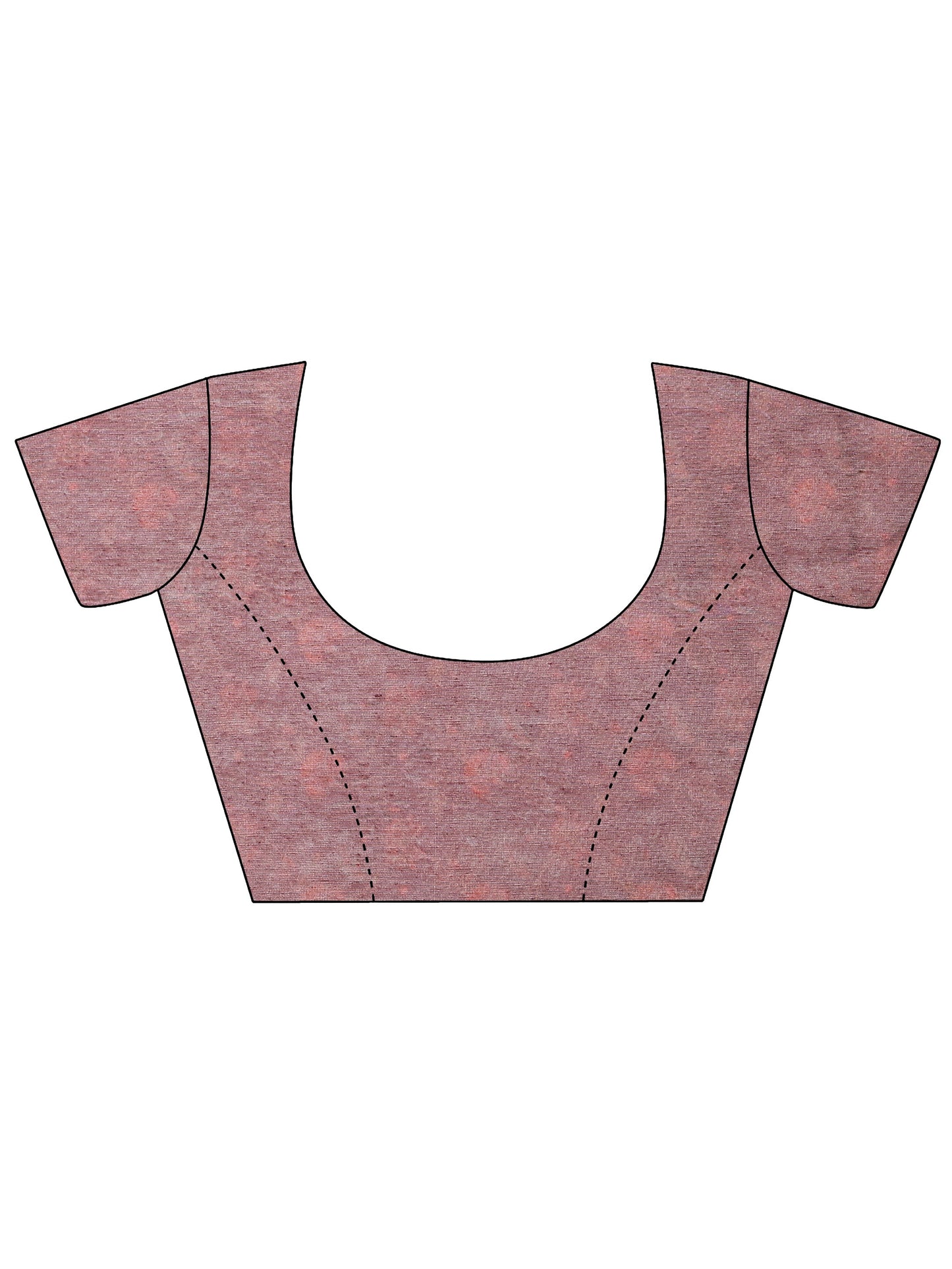 Pink Printed Silk Blend Saree With Unstitched Blouse Piece