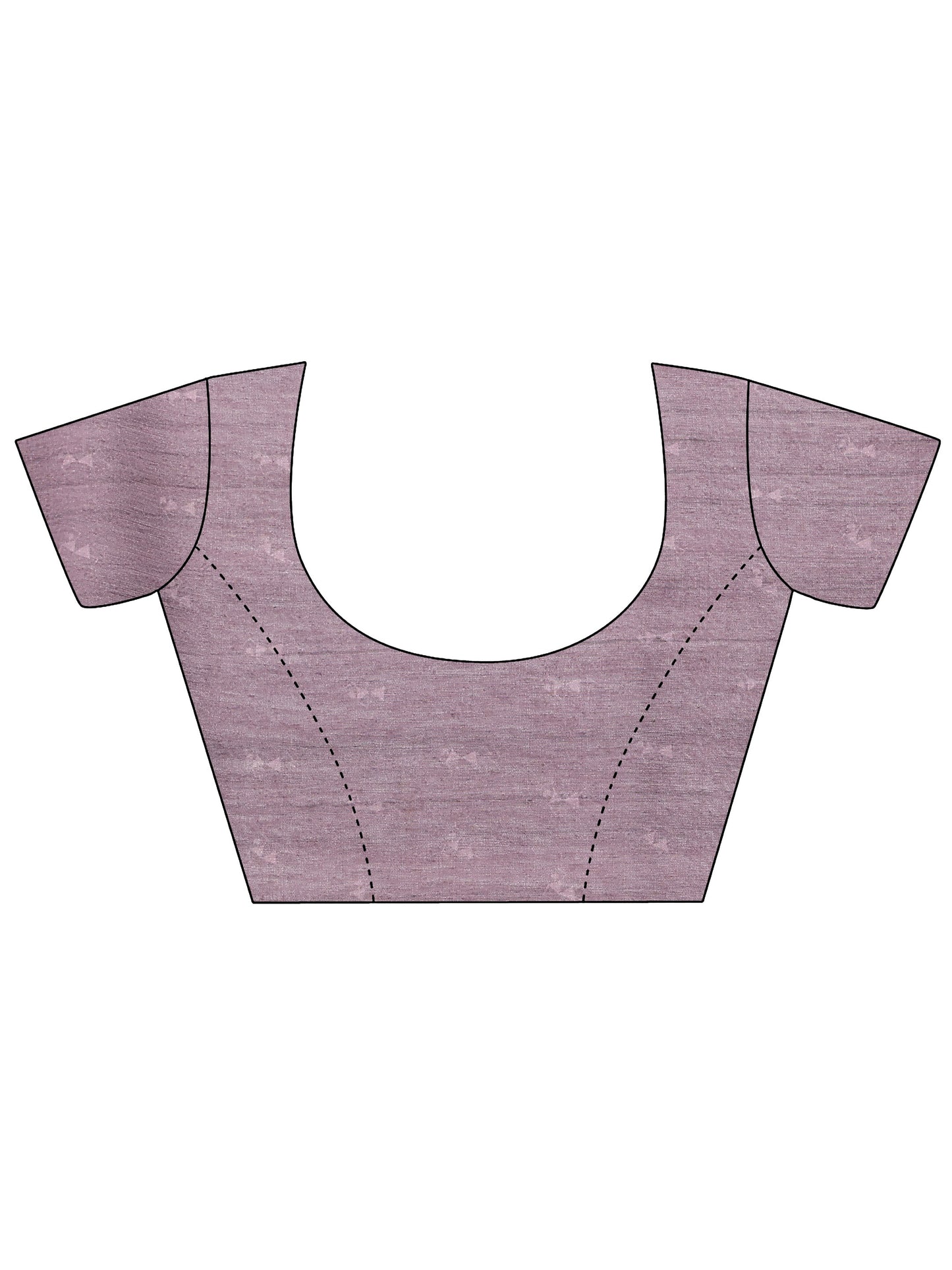 Purple Printed Silk Blend Saree With Unstitched Blouse Piece