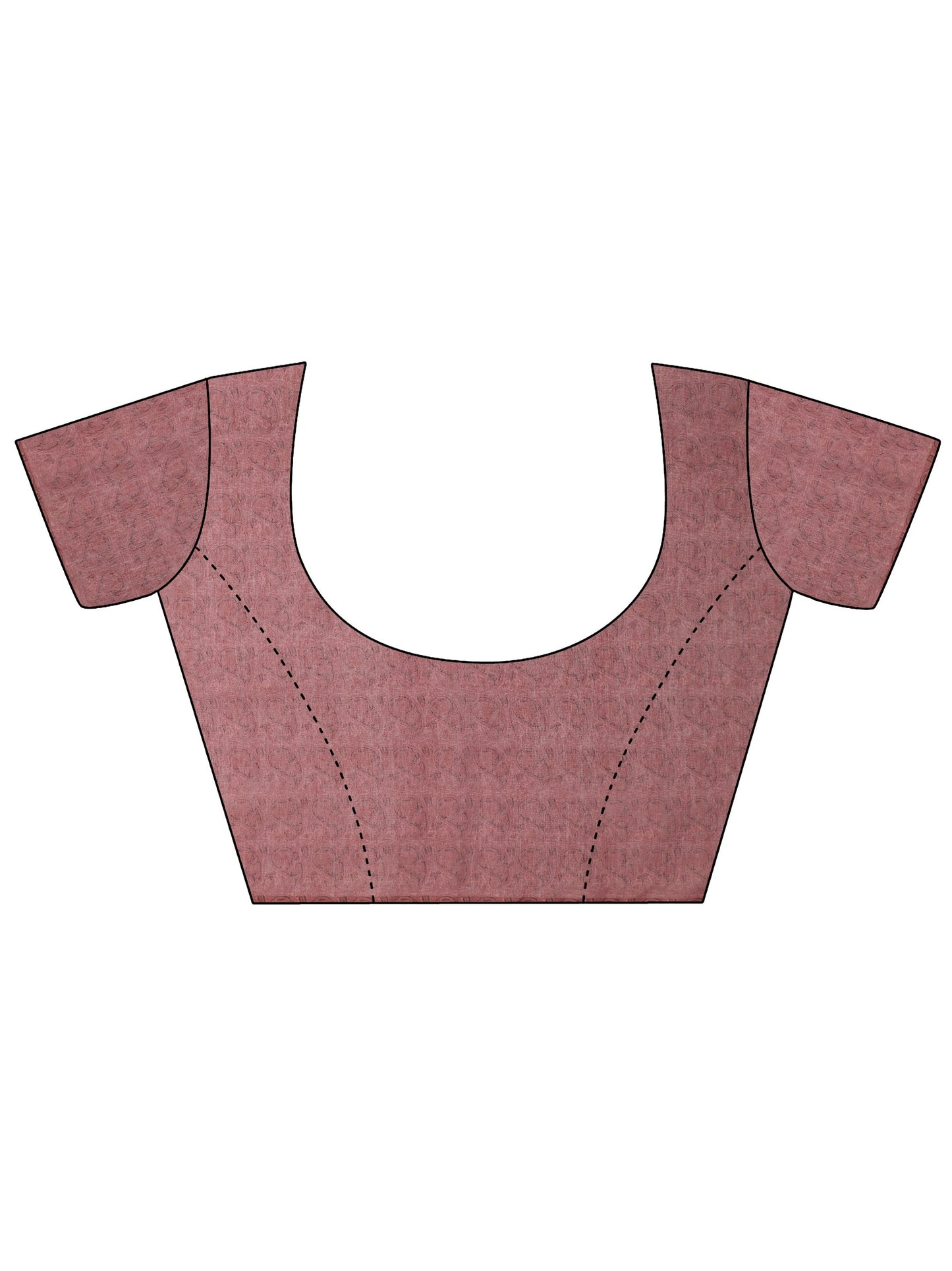 Red Printed Silk Blend Saree With Unstitched Blouse Piece