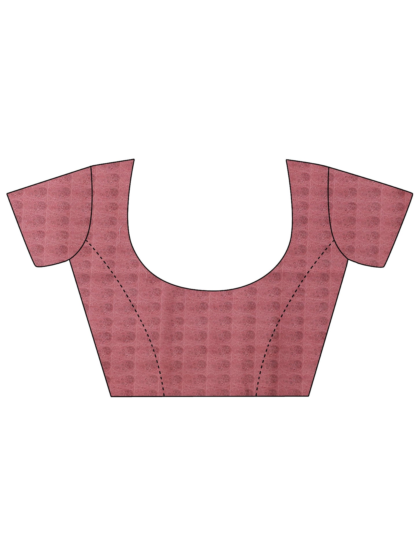 Mauve Printed Silk Blend Saree With Unstitched Blouse Piece