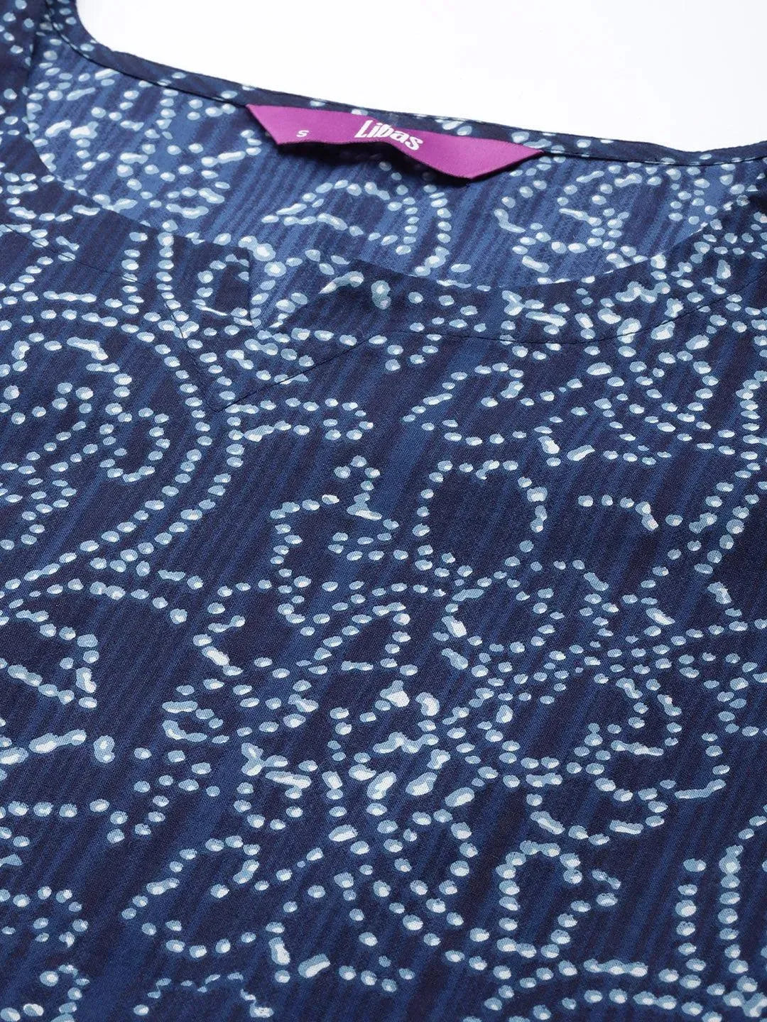 Blue Printed Cotton Night Suit