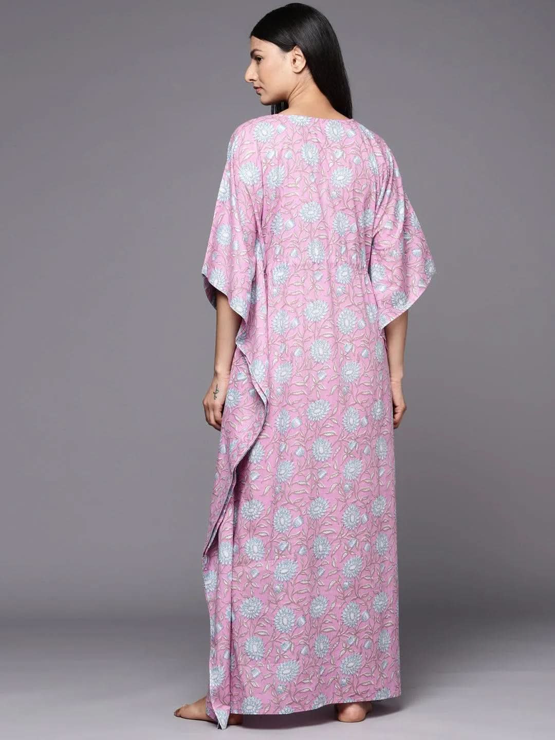 Lavender Printed Cotton Nightdress