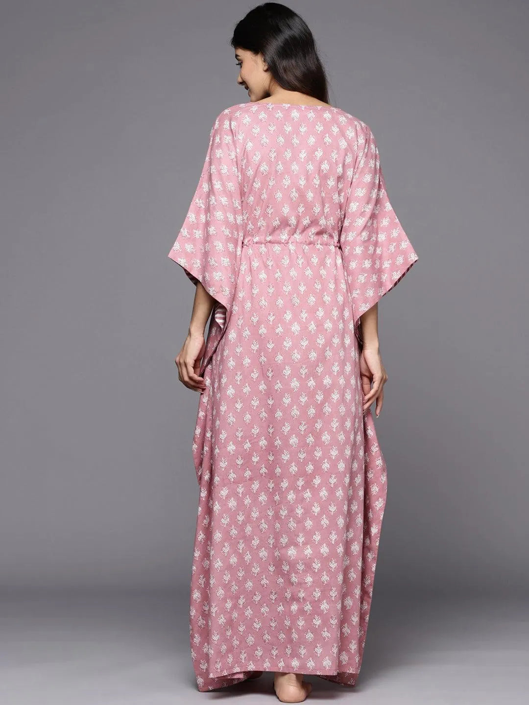 Mauve Printed Cotton Nightdress
