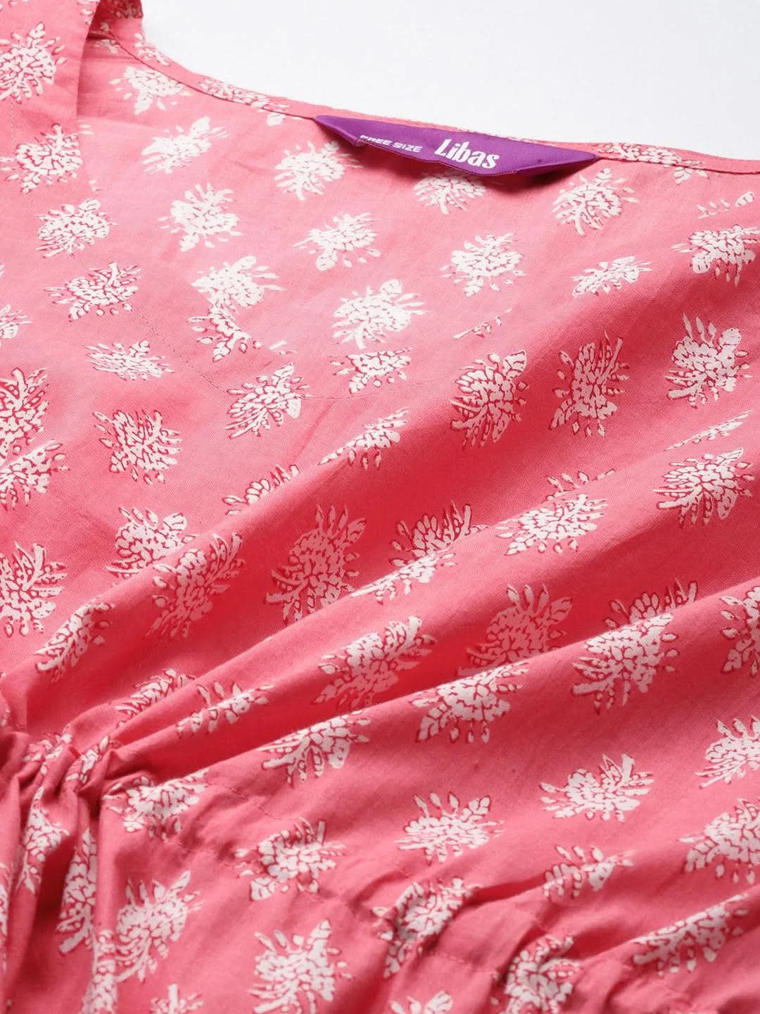 Pink Printed Cotton Nightdress